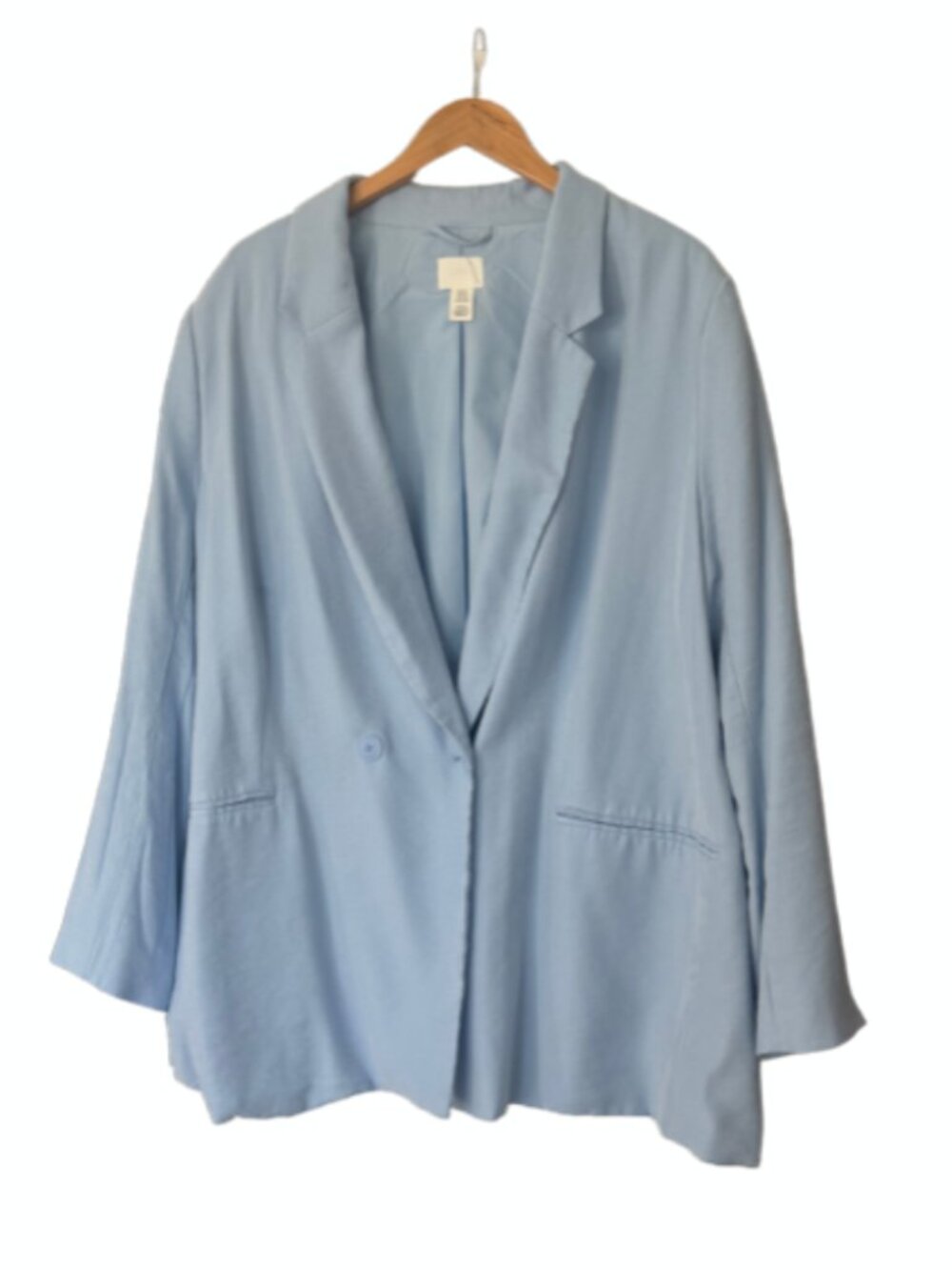 H&M Light Blue Relaxed Fit Lined Blazer